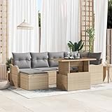 Photo Gallery teenpull set di 7 divani da giardino con cuscino, beige e grigio chiaro, robusto polyrattan e telaio in acciaio per esterni patio, moderno divano angolare con vano portaoggetti Photo Gallery teenpull set di 7 divani da giardino con cuscino, beige e grigio chiaro, robusto polyrattan e telaio in acciaio per esterni patio, moderno divano angolare con vano portaoggetti