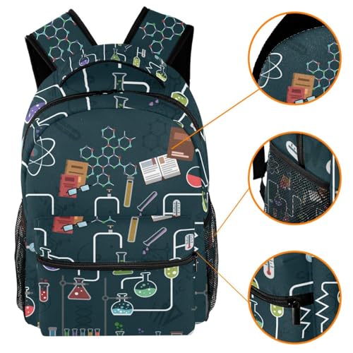 Sac à dos d'école multicolore de 29.4x20x40cm pour adolescents et étudiants - 3