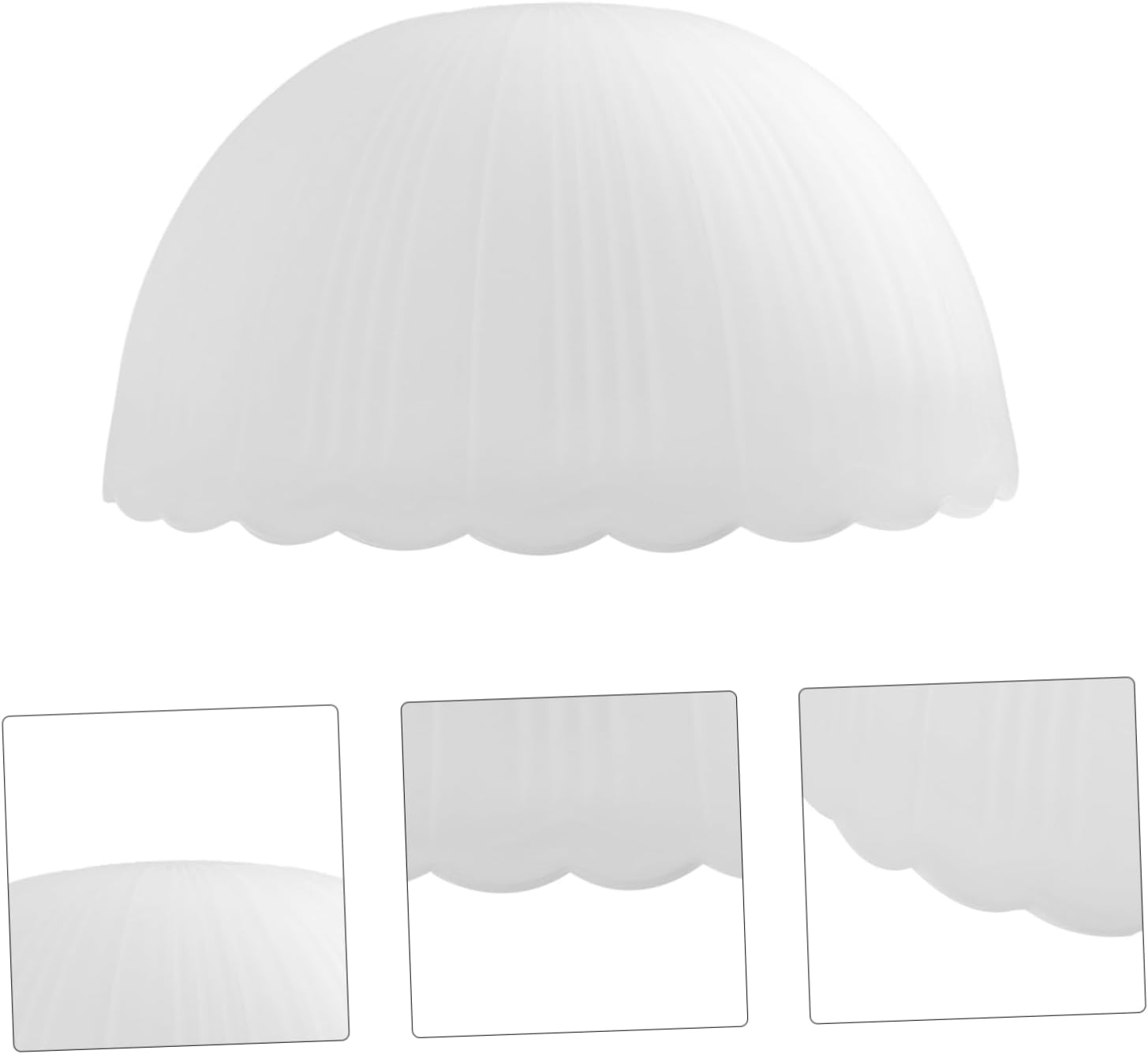 1pc Frosted Watermelon Grain Glass Lampshade Pendant Light Cover for Desk Chandelier Simple Design Artistic Replacement Shade for Home Decor Eye-