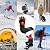 Zicencrete Heated Gloves for Men Women 12000mAh Rechargeable Battery Touchscreen Waterproof Motorcycle Skiing Hunting Up to 10H Electric Heating Gloves for Outdoor