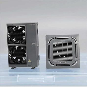 112 Miniature Air Conditioner Model Set, Simulation Air Conditioner Model, DIY Life Scene Sand Table Model Gray-Double-USB
