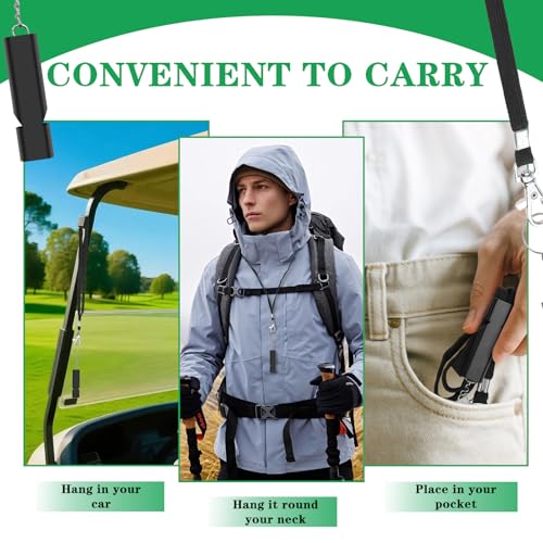 Silbatos de metal 6 pack con cordones para emergencia miniatura 4
