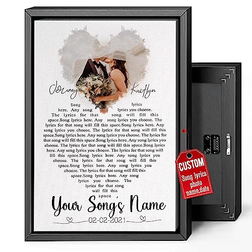 H-DEWALL Customized Song Lyrics Canvas Framed Song Artist Art Wall