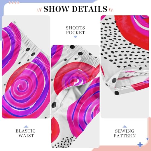 J JOYSAY Watercolor Rose Dot White Pajamas Pants Soft Long Pajama Bottoms Lounge Sleep Pants Size S-XL4