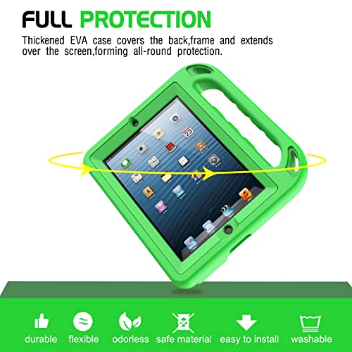 Avawo Kids Case Built-In Screen Protector For Ipad 2 3 4 （Old Model）- Shockproof Handle Stand Kids Friendly Compatible With Ipad 2Nd 3Rd 4Th Generation (Green) #TOP5