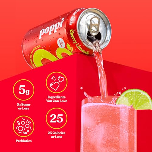 image for POPPI Sparkling Prebiotic Soda, Beverages w/Apple Cider Vinegar, Seltz