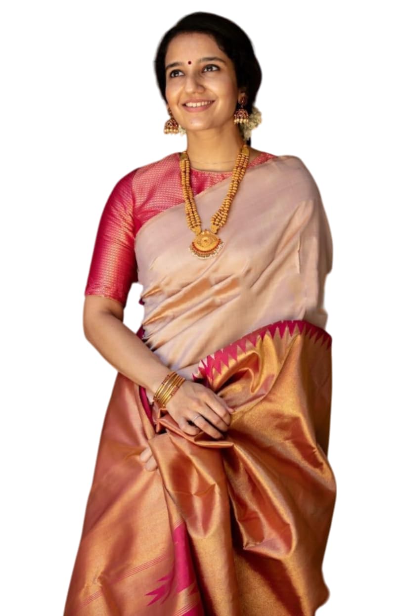Grand Celebration Banarasi Saree with Rich Golden Zari Border and Regal Wedding-Ready Appeal-image-41