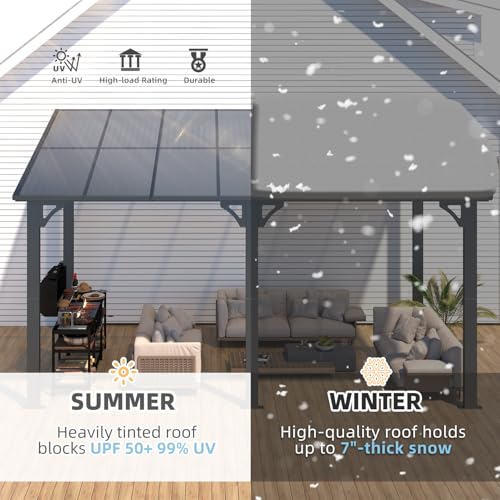 Aecojoy 16408BK 14' X 8' Gazebo Outdoor Pergola thumb #1