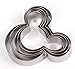 Home Value Mickey Mouse Face Shape Cookie Cutter, 5pc Set (COOKIECUTYPRHB2001) Silver by Value Home