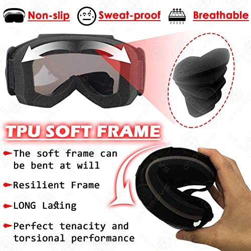 OTOROYS Goggle Mask Anti Scratch UV Protective Face & Eyewear Windproof Dirt Shield With Soft Foam Padded Detachable Mouth Filter For cycling Bike Off Road Racing Ride Unisex (Clear Visor) - Image 13 thumbnail