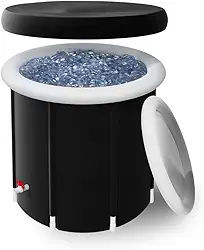Weemsbox Banheira Portátil Dobrável, 80x80cm, 300L, para Crioterapia e Relaxamento, com Tampa Térmica