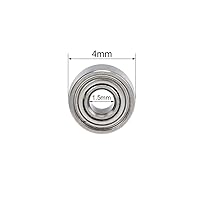 Vista 4 de uxcell 681XZZ Rodamientos rígidos de bolas de 0.059 in de diámetro interior de 0.157 in OD 0.079 in de diámetro exterior doble blindado acero