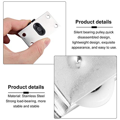 VILLCASE 4 Pares de Rodas Rolantes de Móveis Rodas Deslizantes para Armário de Guarda-Roupa Janela d