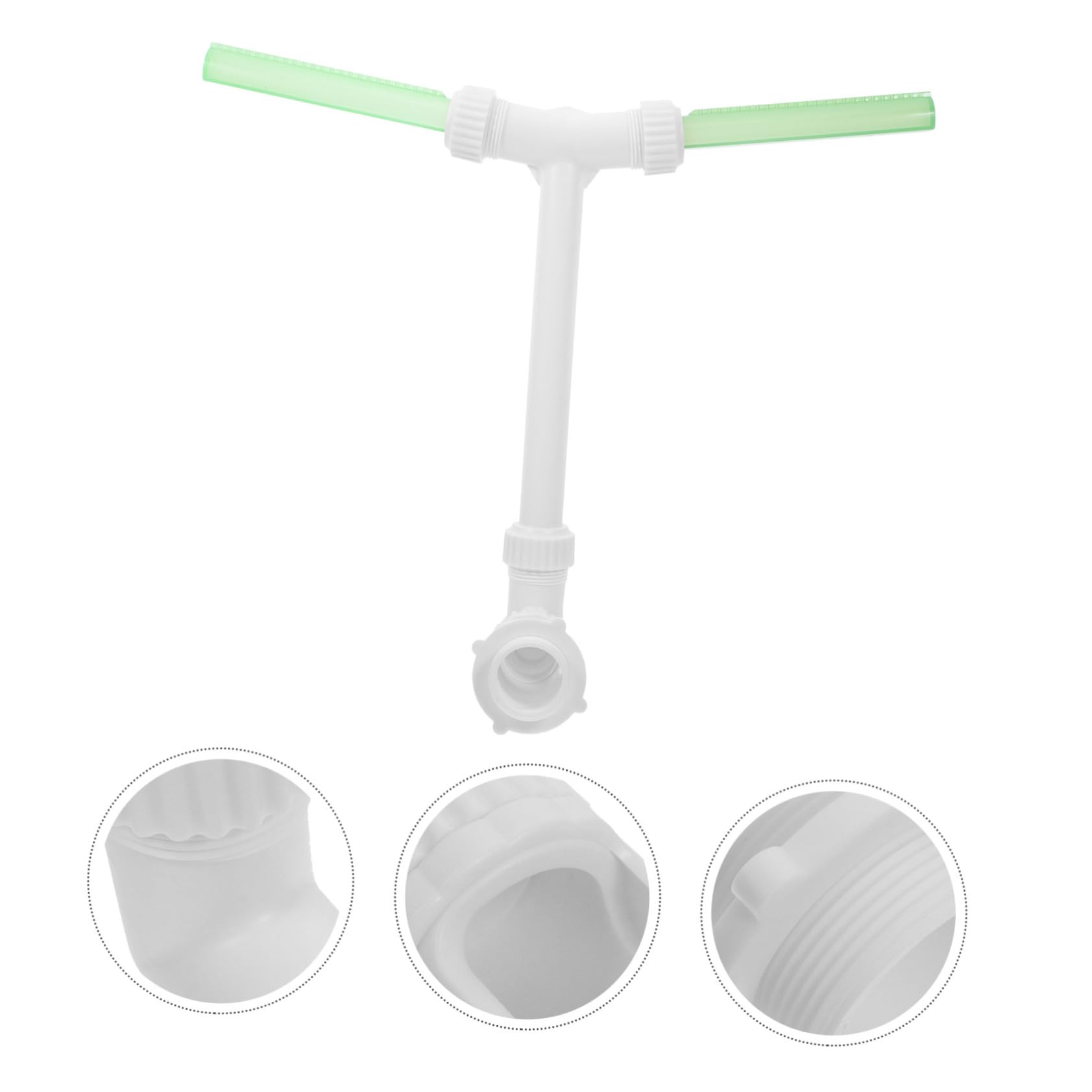 Fontane per Piscina a Doppia Testa in Plastico Bianco | Supporto Robusto, per Piscina e Stagno, Displays Notturni, Manutenzione Semplice