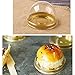 EchoDone 50 Set Clear Plastic Mini Cupcake Boxes Muffin Pod Dome Muffin Single Container Box Wedding Birthday Boxes (Gold)
