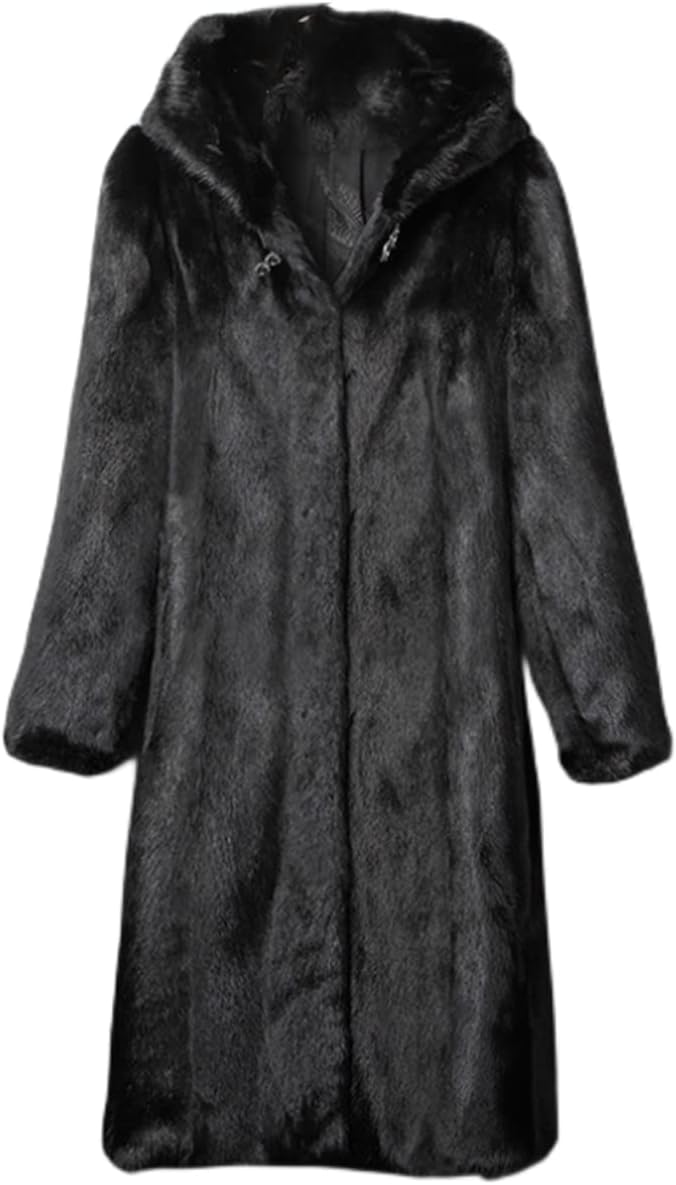 Women's Faux Fur Winter Warm Coat Jacket Down Outerwear Fur Overcoat Long Sleeve Sweater