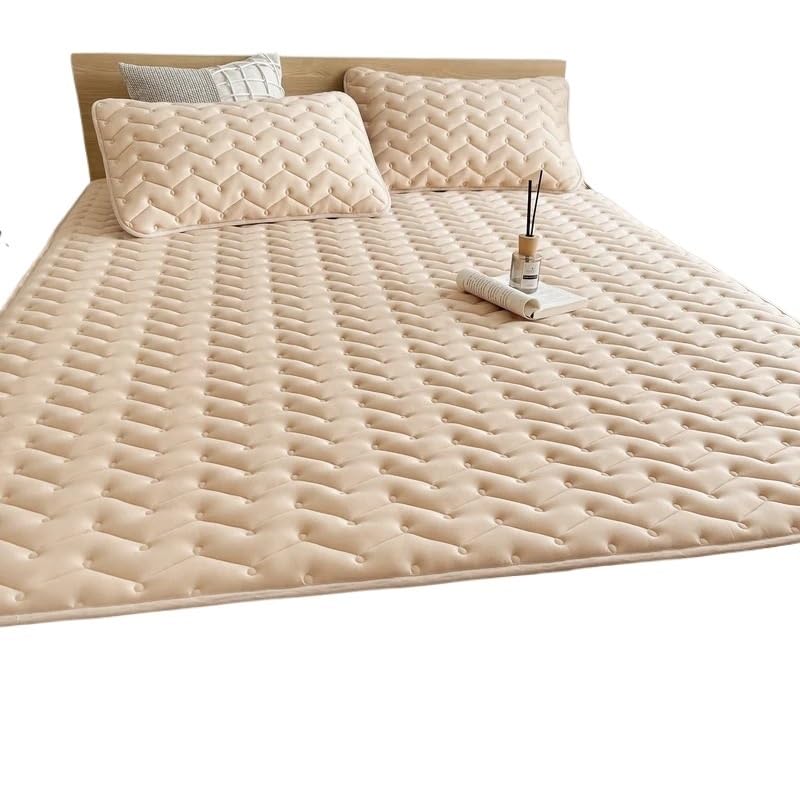 Protector Impermeable Colchon, Cubre Colchon Juego de cama impermeable de 3 piezas, 1 funda de colchón, 2 fundas de almohada, sábana ajustable suave y cómoda, protector de colchón duradero y lavable.(