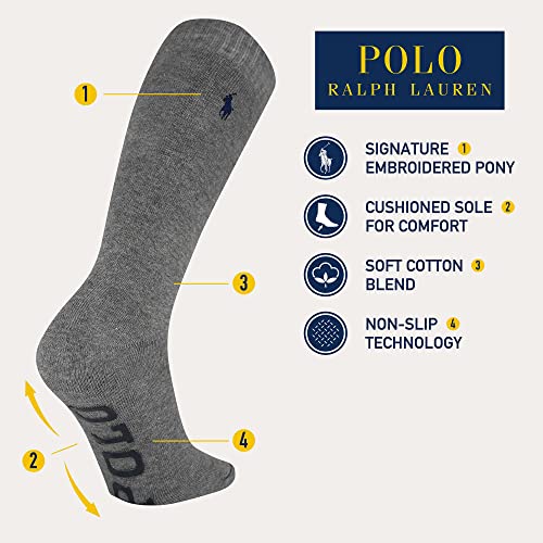 Polo Ralph Lauren Men's Casual Cozy Gripper Lounge Socks-Comfort Cushioning and Non-Slip Technology2