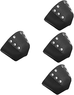 Housoutil Protetores De Biqueira De Couro 4 Pçs Arnês Acessórios De Patinação Protetor De Couro Preto Protetores Protetor De Dedo Do Pé Patim Patim Capas Pretas Peças De Skate