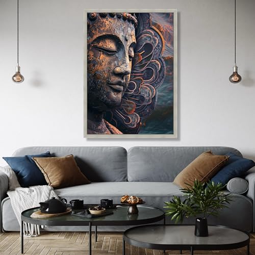 Art mural spirituel visage de Bouddha decoration interieure - 2