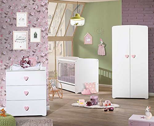 BABY PRICE 1P377 Chambre Bébé Trio Lit + Commode + Armoire