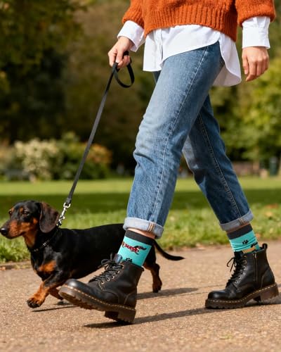 Image of Moyel Funny Socks for Women Fun Funky Socks Funny Gifts for Women Teen Girls Pickleball Dachshund Turtle
