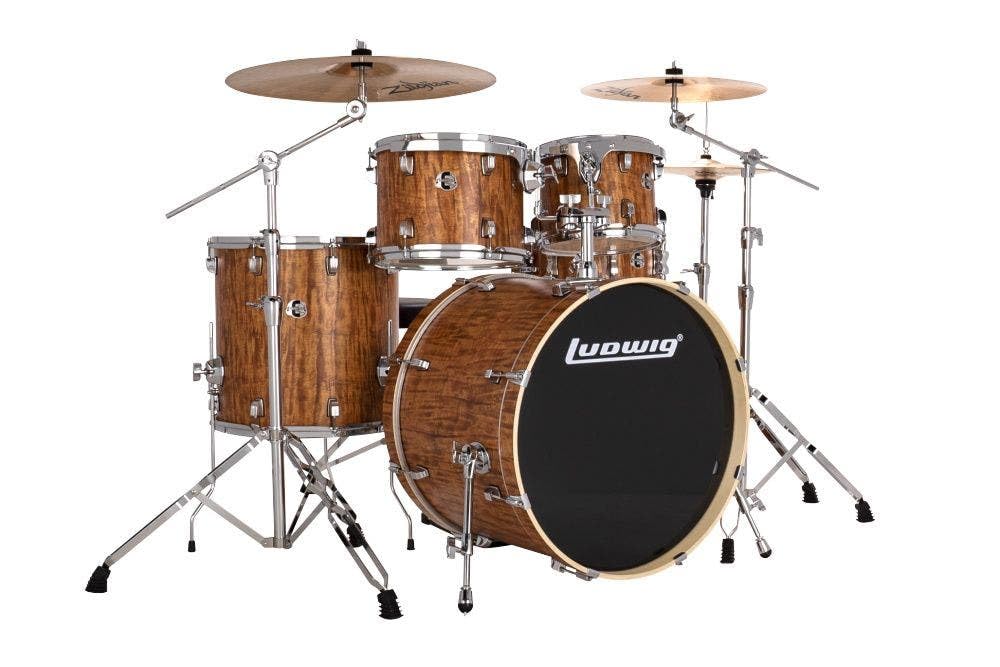 LudwigElement Evolution 5-piece Complete Drum Set with Zildjian Cymbals - Cherry