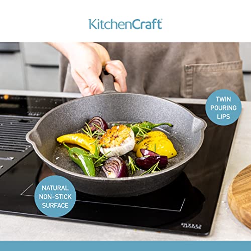 KitchenCraft Cast Iron Griddle Pan, Induction Safe, Oven, Grill and Barbecue Safe, Round Cast Iron Skillet, 24 cm (9.5''), Black - Image 6