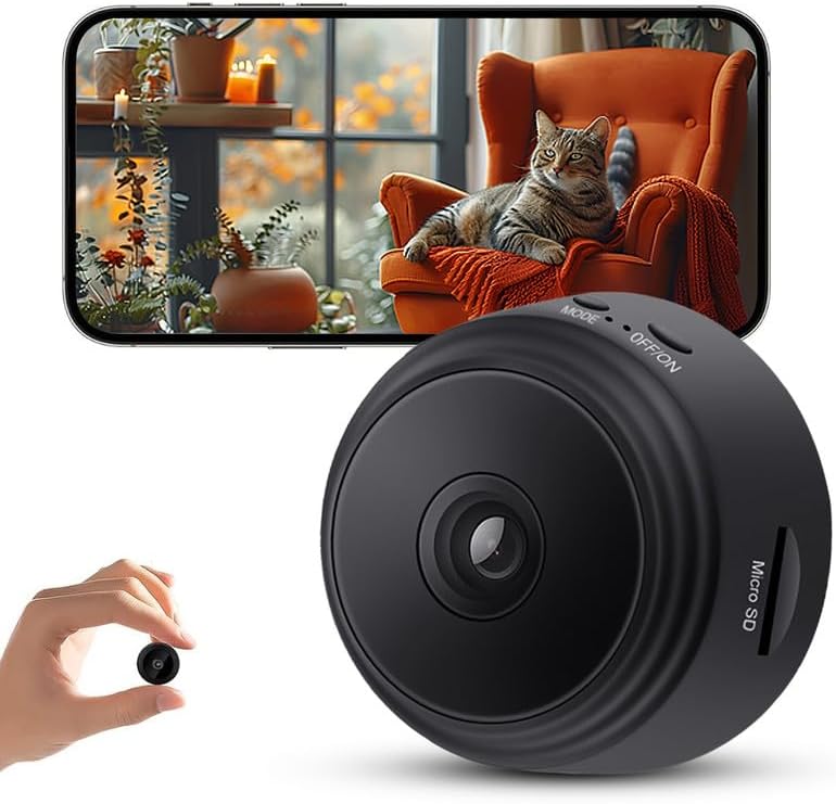 Hidden Camera - Spy Cameras - Nanny Cam - WiFi Wireless Cam - 1080P HD Small Camera with Motion Detection and Night Vision，Security Cameras for Home/Office/Baby Monitoring-A9