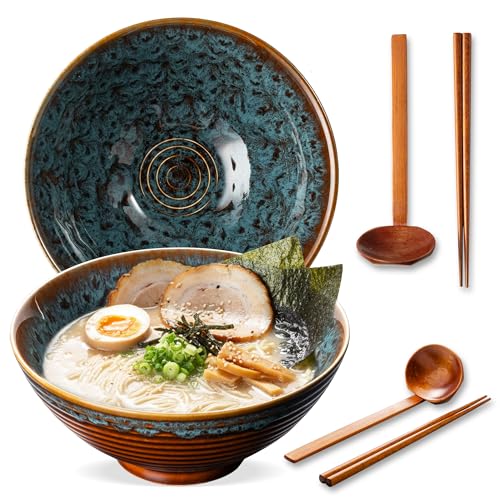 Save 16% on 2-Piece Ceramic Ramen Bowl Set with Utensils