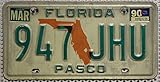 Motiv: Kartenumriss (State Shape) von Florida