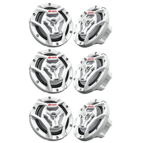 Jvc 3 Pairs Cs-Dr6201Mw Marine Speaker 6.5" 2-Way White #TOP18