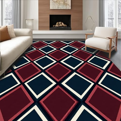 Design&I Low Pile Flatwoven Area Rug 5x7, Heritage Mesh Guard