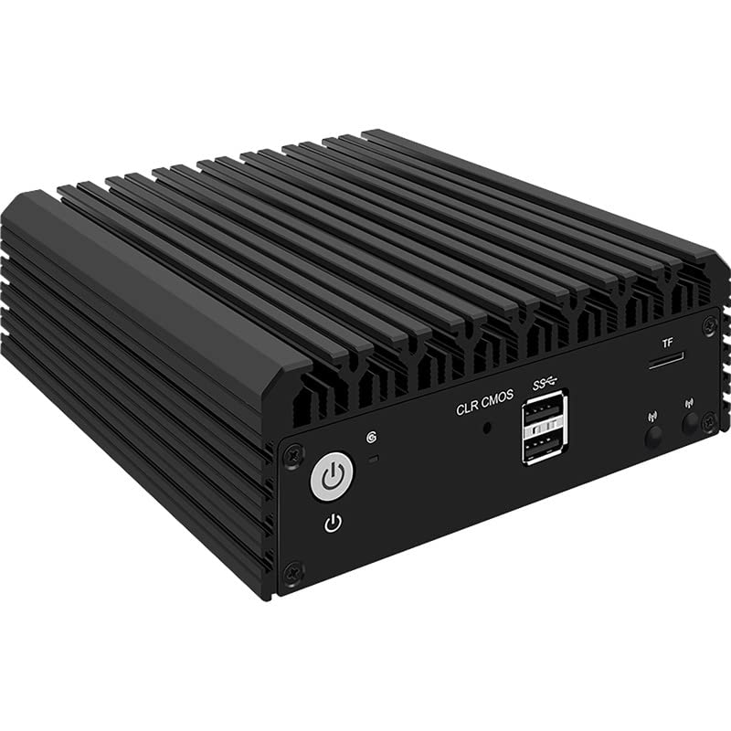 Image of Micro Firewall Appliance Intel N100 Quad Core, 4 Intel I226-V 2.5GbE NIC Ports Fanless Mini PC, Network Gateway Soft Router Mini Computer, Support AES-NI, DDR5 RAM, Barebone, NO RAM NO SSD