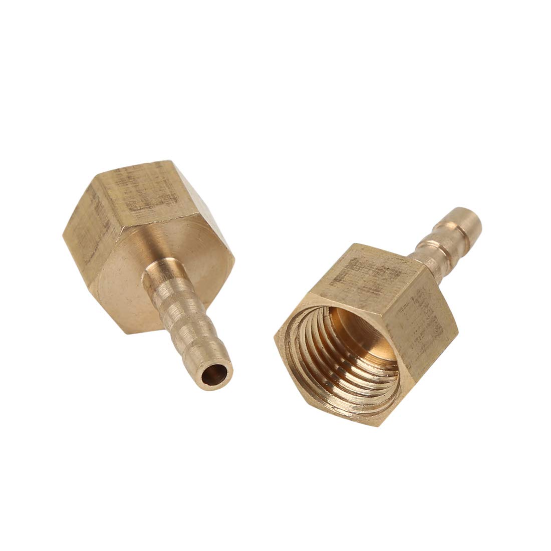 X AUTOHAUX 5 szt. tulejka do węża samochodowego mosiądz ID X 1/4'' NPT gniazdo wąż 4mm