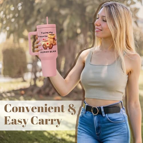 58% Off 40oz Cute Bean Tumbler - Perfect Anniversary Gift - Image 7