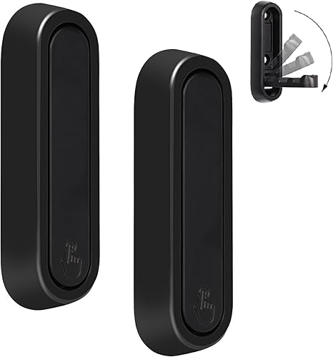 Ganchos plegables de pared, 2 ganchos plegables negros para abrigos, ganchos plegables de alta resistencia, ganchos para toallas de baño, ganchos