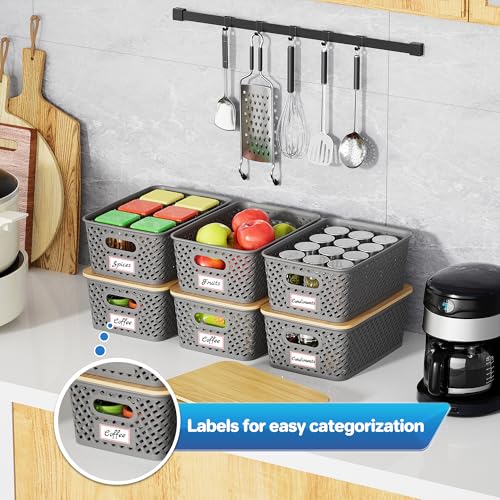 Get 8 Pack Stackable Storage Bins with Bamboo Lids - Use Code UGZK83I5 - Image 5