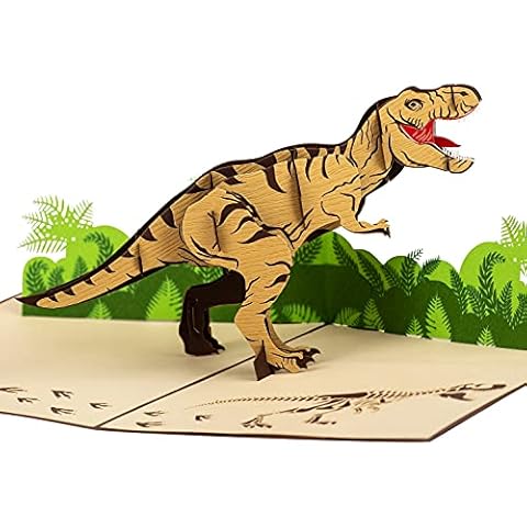 T-Rex Pop Up Card by DEVINE Popup Cards | 3D Cards Pop Up Birthday Cards for Women Kids Mum Dad Husband Wife | Pop Up Greeting Cards | Funny 3D Fathers Day Card |Love Father Boy Girl Son Daughter Cover