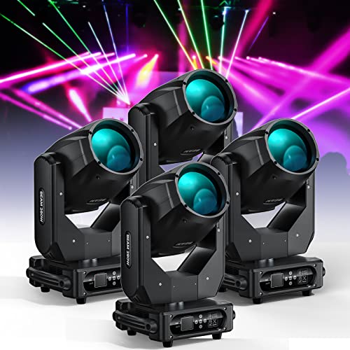 Image of 4PCS Moving Head Light 280W 10R WZYBUTA LED Beam Stage Lights DJ Lights 17 Gobos 15 Colors DMX512 Prism Rainbow Effect Spotlights Sound Activtaed for Bar Disco Wedding Concert Lighting
