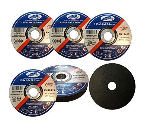 Lot De 100 Disques à Tronçonner INOX 115x1,0mm - Pour Meuleuse D'angle - Coupe Métal Et Acier Inoxydable