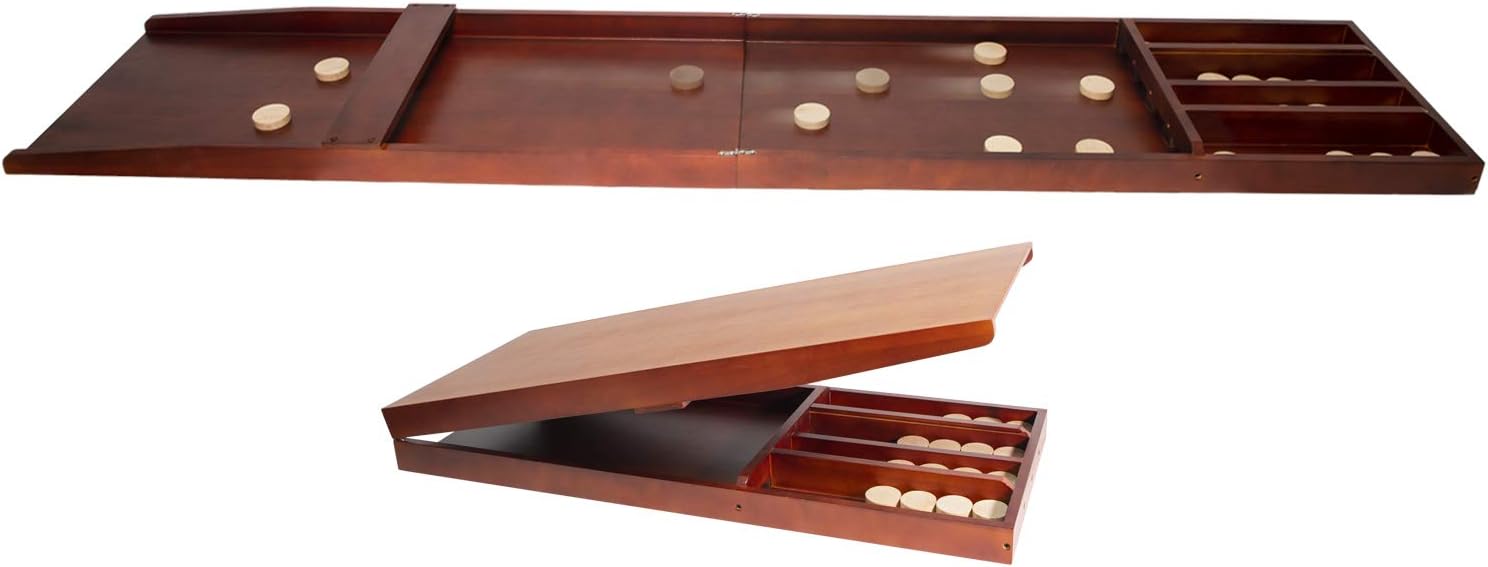 Foldable Dutch Shuffleboard Table - Portable Sjoelbak Shuffleboard Table top with 30 Sjoelen Pucks