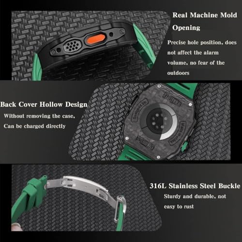 Bracelet de montre caoutchouc et boîtier carbone SCHIK ultra résistant - 5