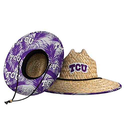 Image of FOCO Men's NCAA College Team Logo Floral Straw Sun Hat