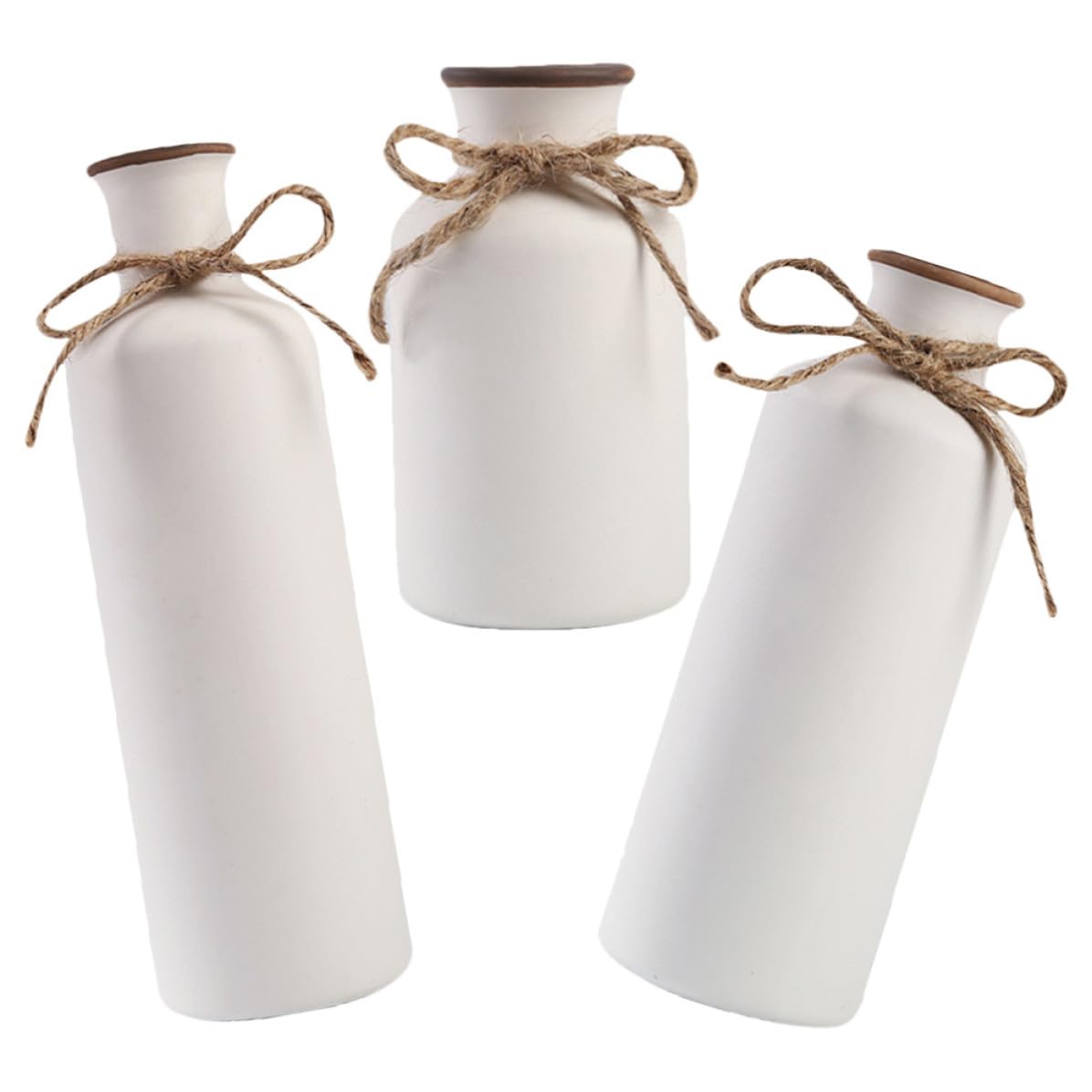 3 Pezzi Vaso da Arredamento in Ceramica, Stile Europeo Semplice