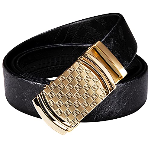 Dubulle Men's Ratchet Belt Gold/Black/Red/Green/Blue/White Automatic Buckle Business Casual Belt Gift - Adjustable Fit2