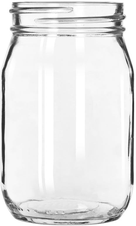 Libbey 92103 Glass 16 Oz. Drinking Jar - 12 / CS