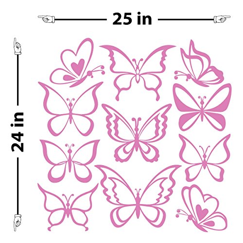 The Decal Guru Vinilo Decorativo Mariposas 24x25 pulgadas miniatura 2