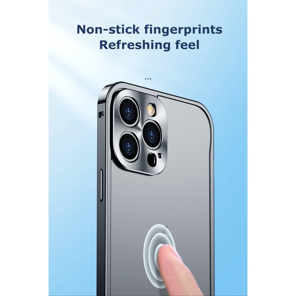 Cover IPhone 14 Trasparente Custodia Telaio Metallo Per IPhone 11-16 Pro Max, Antishock, In Alluminio E Silicone Cover IPhone 13 Trasparente - Foto 2