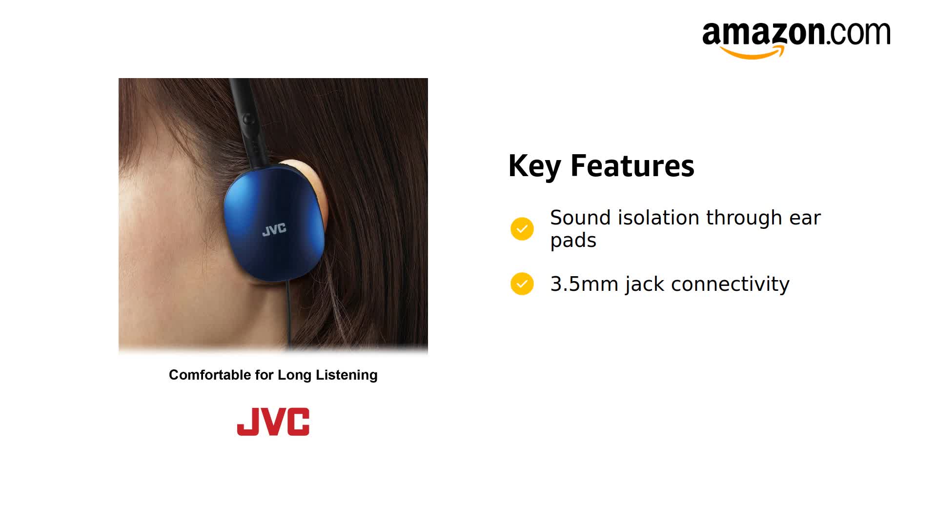 Amazon.com: JVC Flats On-Ear Wired Headphones - Flat Foldable
